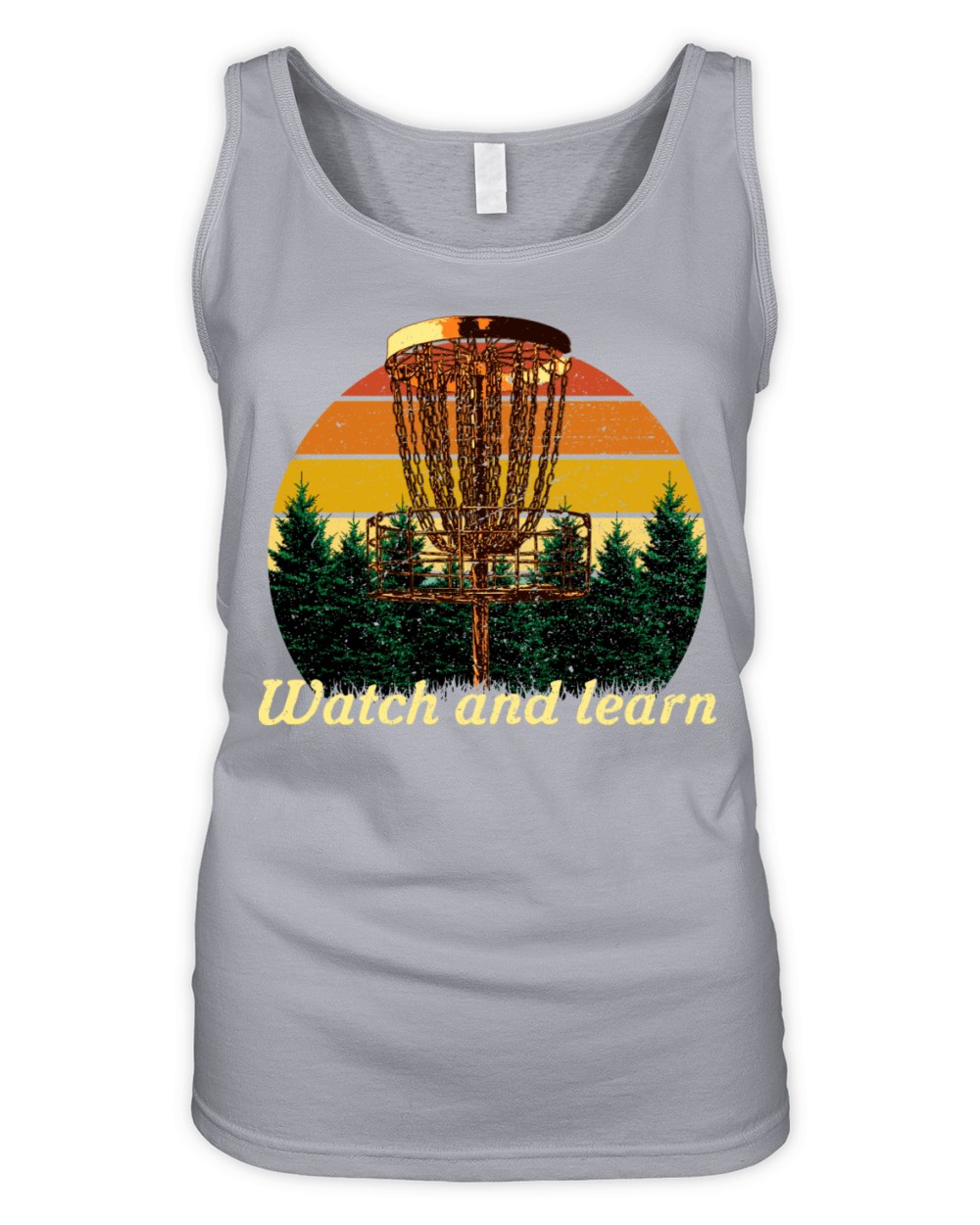 Watch and Learn Disc Golf Outdoor Game Golfer Fiel Organic Women's Tank Top