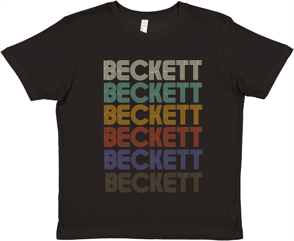 BECKETT First Name Retro Pattern Vintage Stylet Premium Kids Crewneck T-shirt