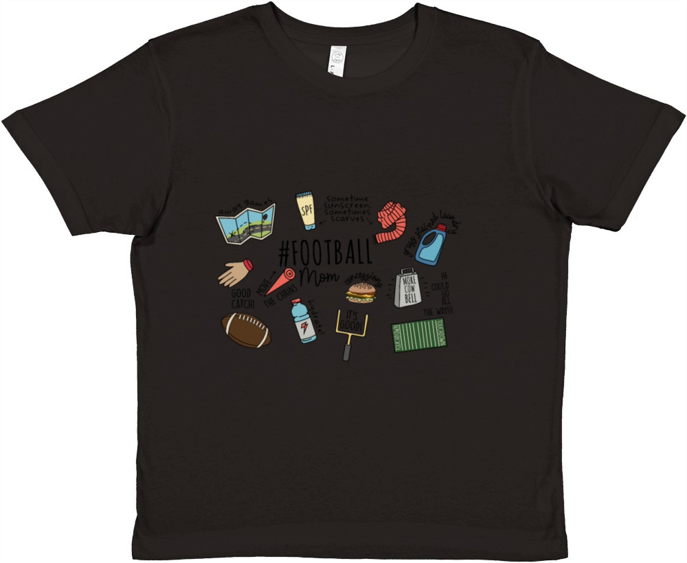 FOOTBALL MOM Premium Kids Crewneck T-shirt