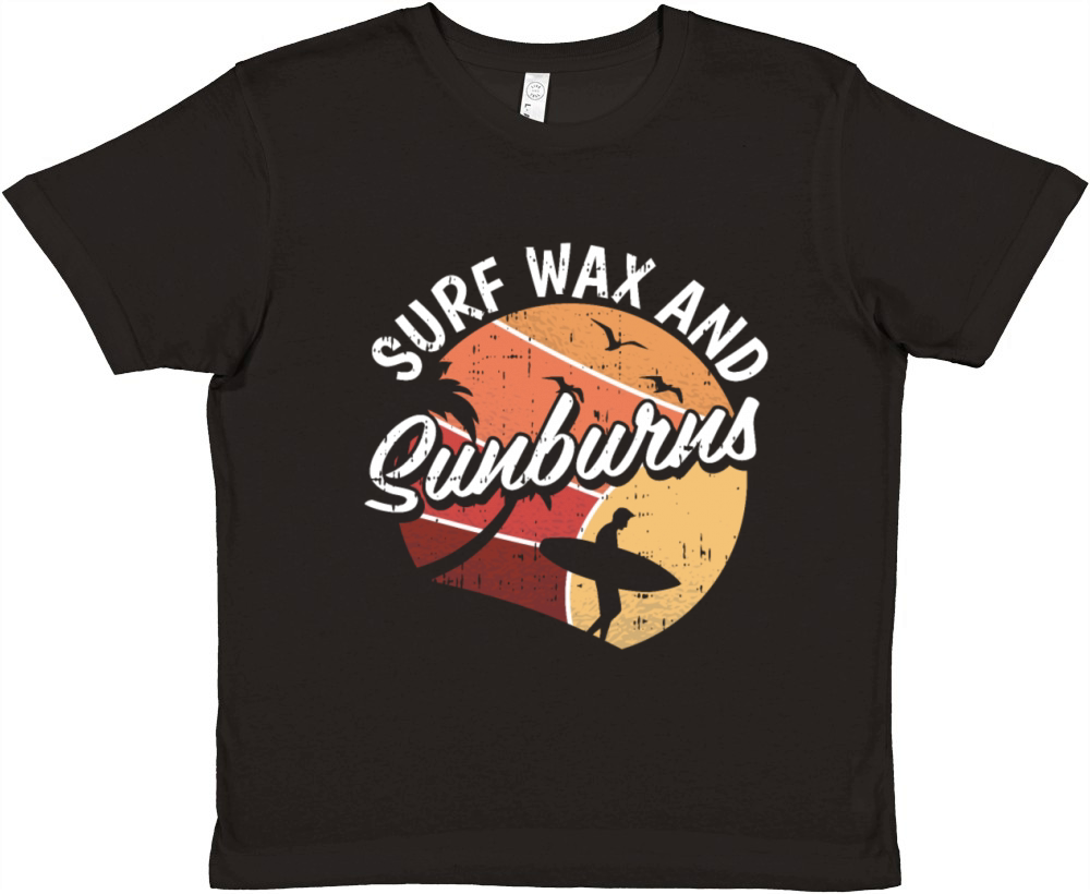 Surf Wax and Sunburns Premium Kids Crewneck T-shirt