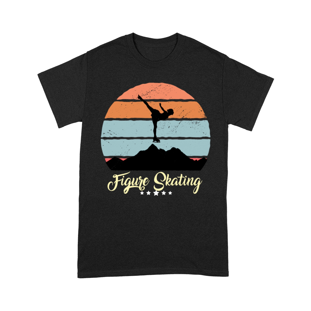 Figure Skating Vintage Retro Sunset Sport Premium T-shirt
