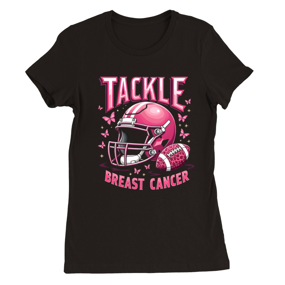 Breast Cancer Pink Awareness Design Premium Womens Crewneck T-shirt