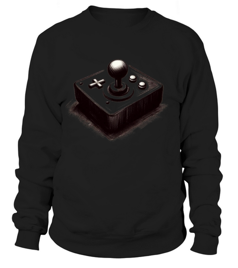 Gamer retro Joystick vintage charcoal gaming art 4 Sweatshirt Unisex