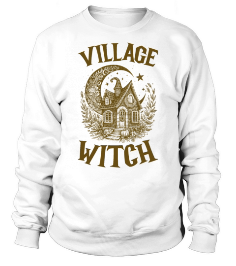 Village Witch Salem Vintage Halloween Sweatshirt Unisex