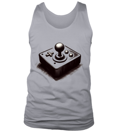 Gamer retro Joystick vintage charcoal gaming art 4 Tank Top Unisex