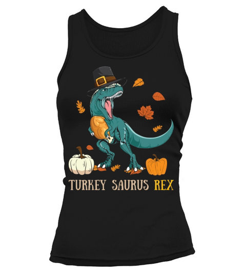 Dinosaur Thanksgiving Boys Turkey Saurus T Rex Tank top Woman