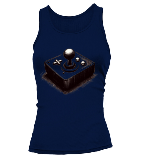 Gamer retro Joystick vintage charcoal gaming art 4 Tank top Woman