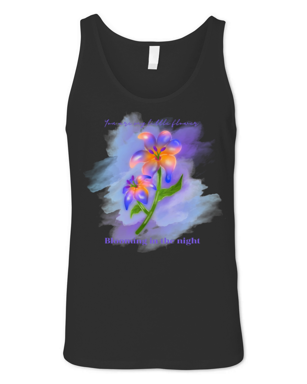 My Midnight Flower Unisex Jersey Tank