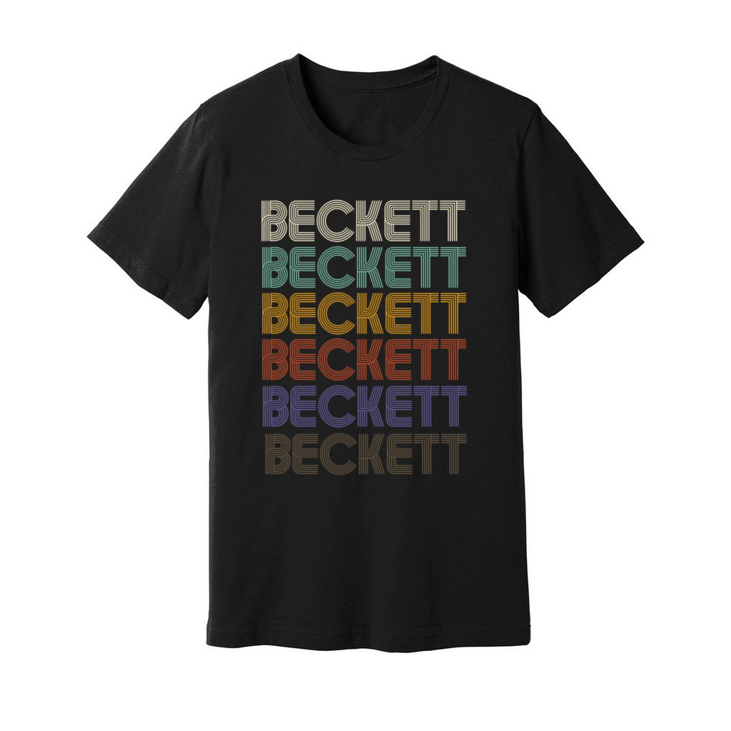 BECKETT First Name Retro Pattern Vintage Stylet Unisex Jersey Tee