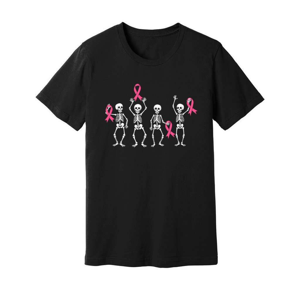 Peace Love Cure Pink Ribbon Family Breast Cancer Unisex Jersey Tee