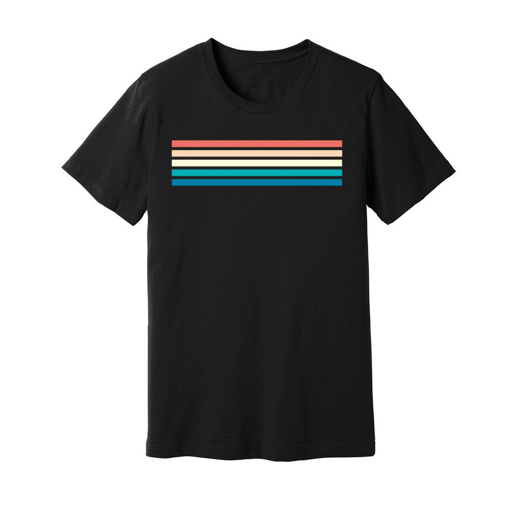 Retro stripe design with vintage vibe Unisex Jersey Tee