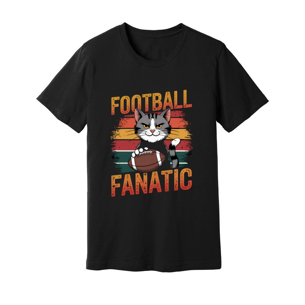 Thanksgiving Football Feast with Cat Unisex Jersey Tee