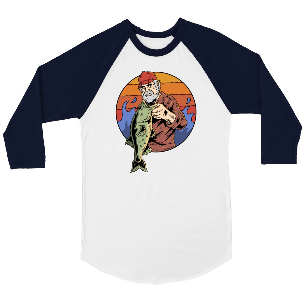 GO FISHING Unisex ¾ sleeve Raglan T-shirt