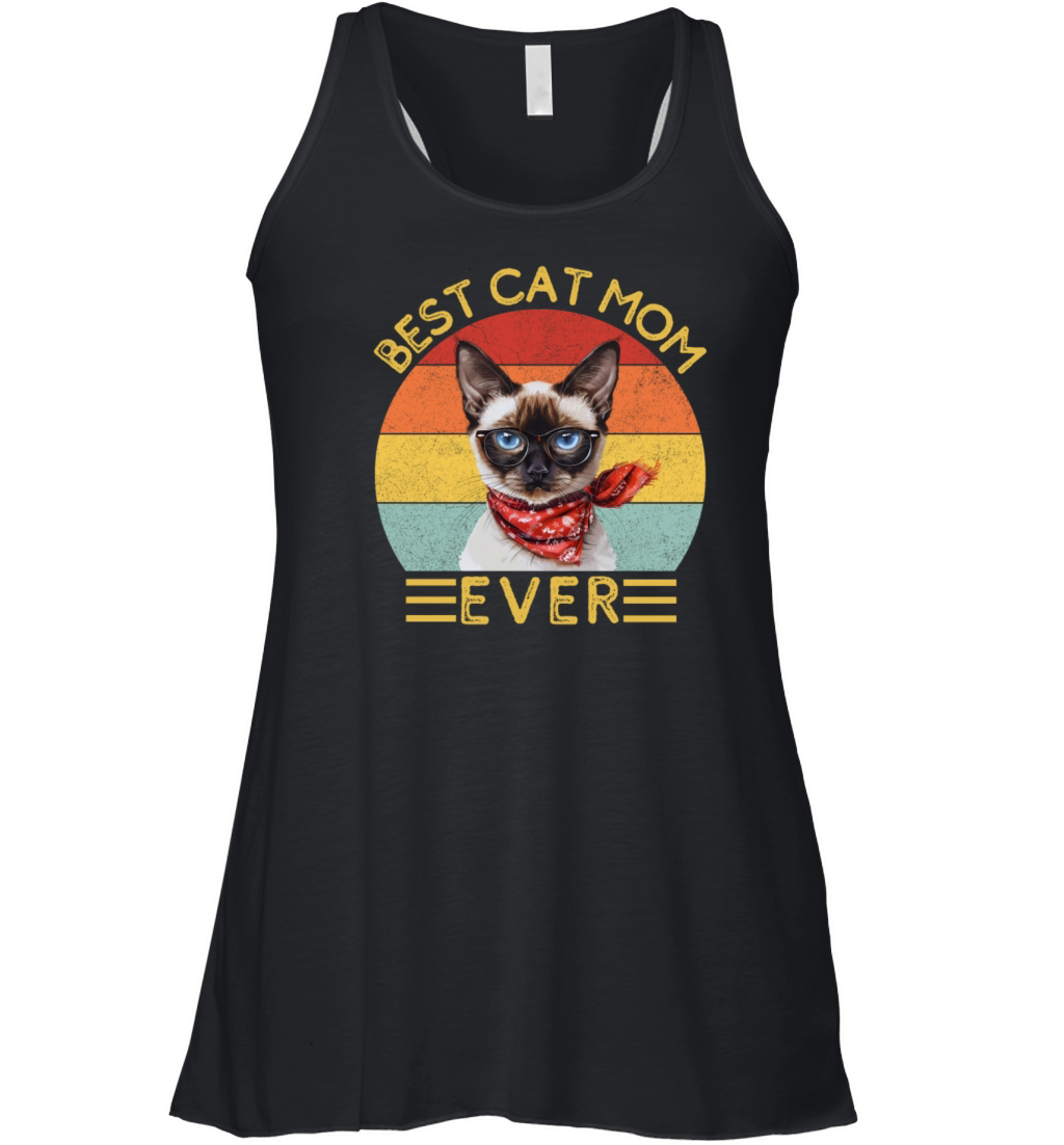 Best Cat Mom Ever Siamese Cat Lover Owner Cat Mama Women's Flowy Tank Top