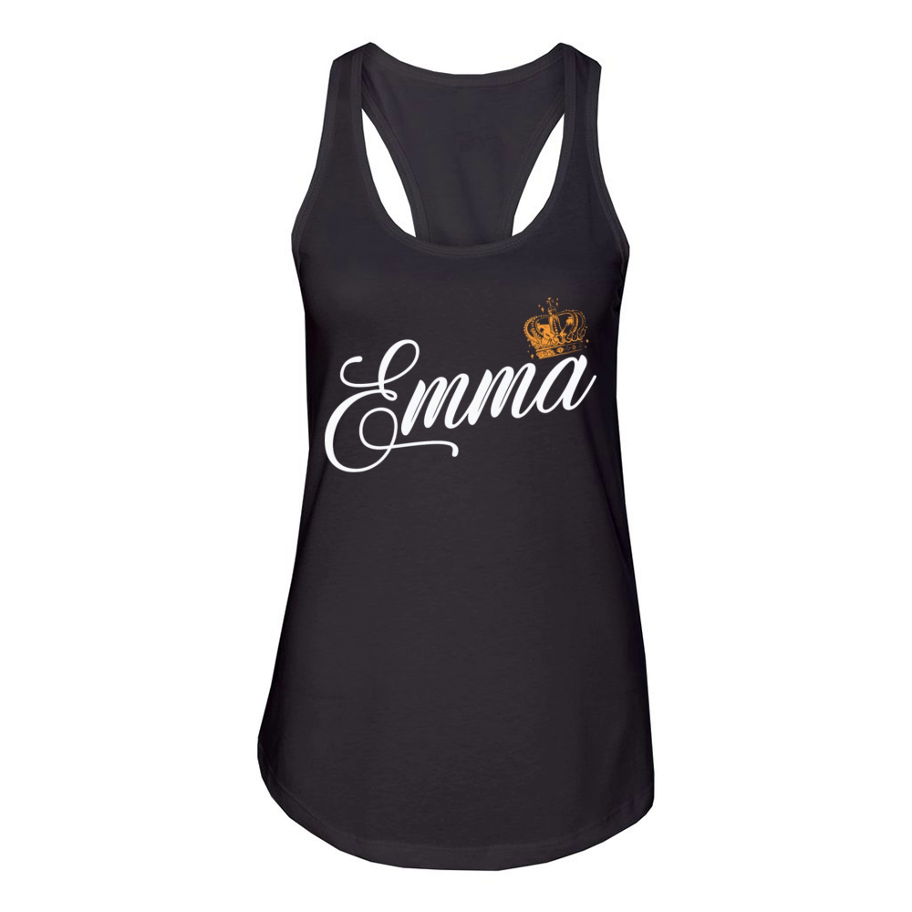 Emma Name for Women Kids Toddlers - Emma Custom Women's Racerback Tank