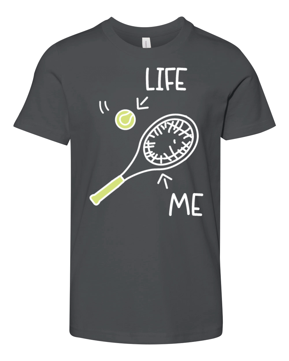 Funny Tennis Player Racket Life Me Youth Unisex Jersey Tee