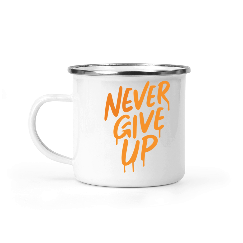 Never Give Up Camping Mug