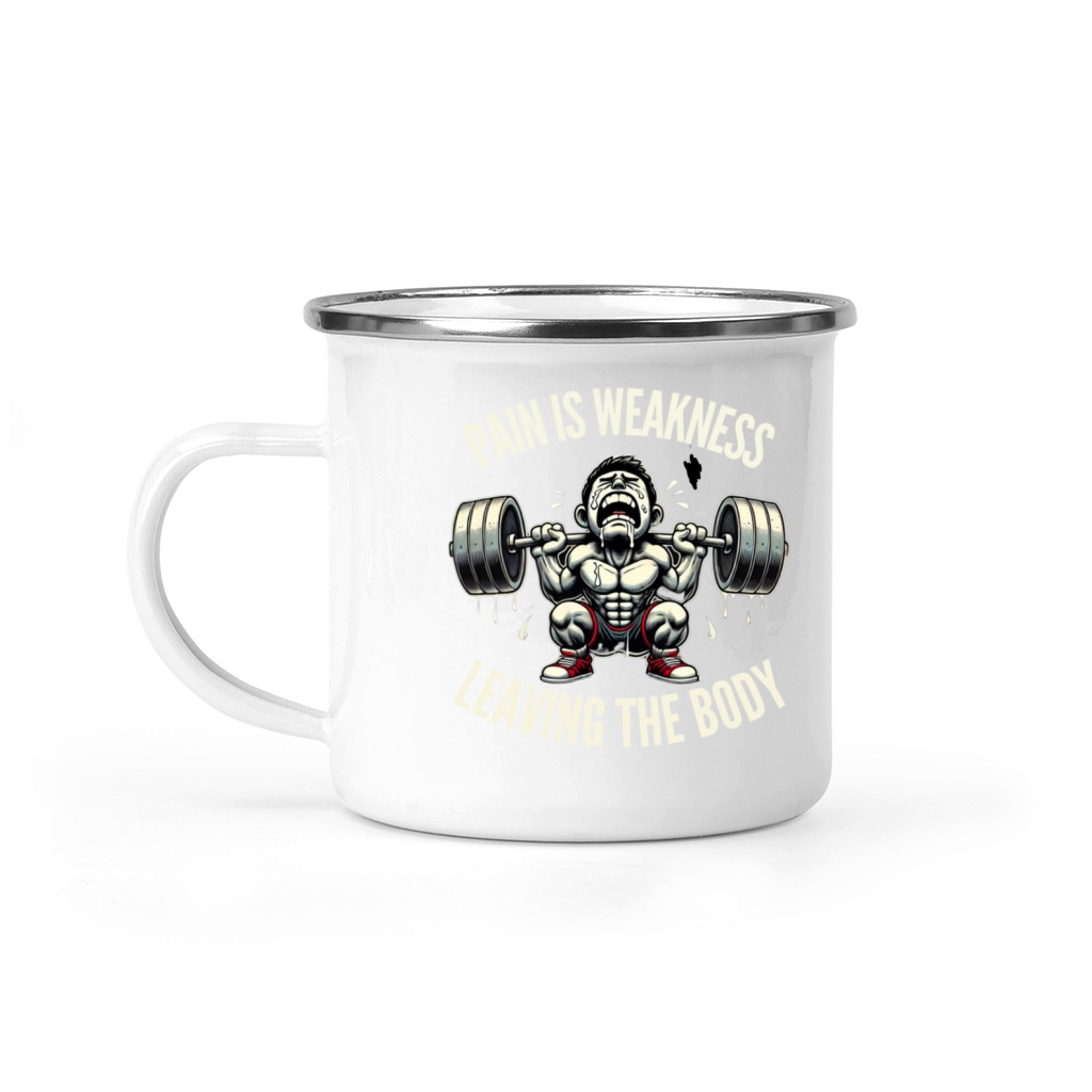 Pain is Weakness Leaving the Body - Funny Gym Camping Mug