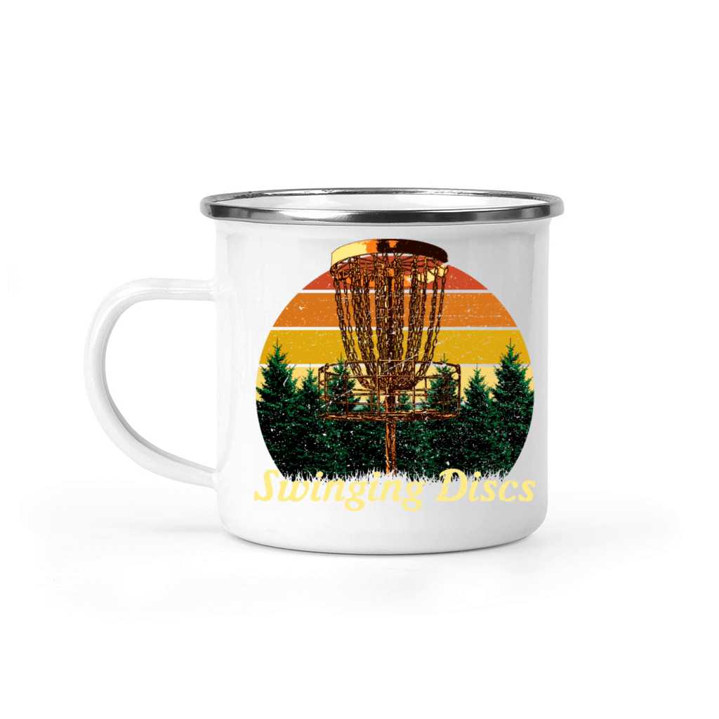 Swinging Discs in Baskets Sports Disc Golf Games G Camping Mug