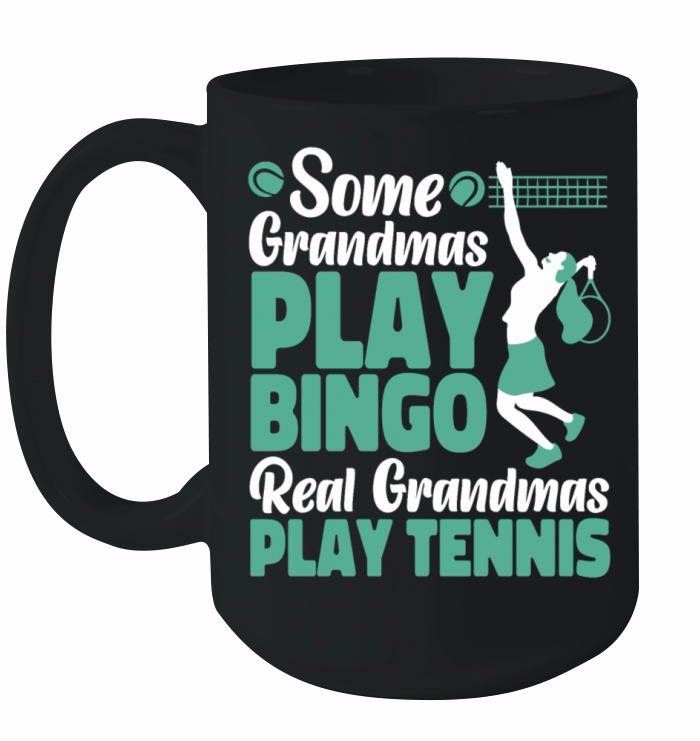 Funny Tennis Player Racket Grandma Ceramic Mug
