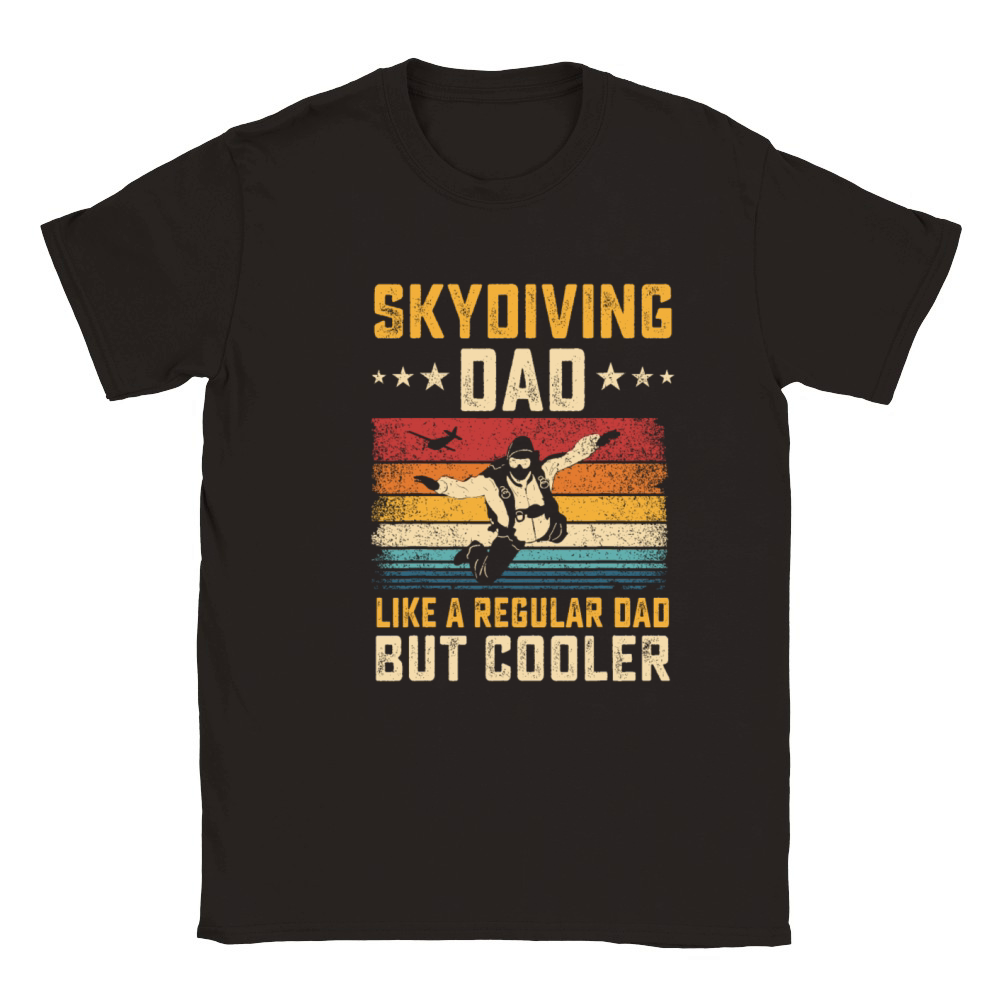 Skydiving Dad Like Regular Dad But Cooler Father Classic Kids Crewneck T-shirt