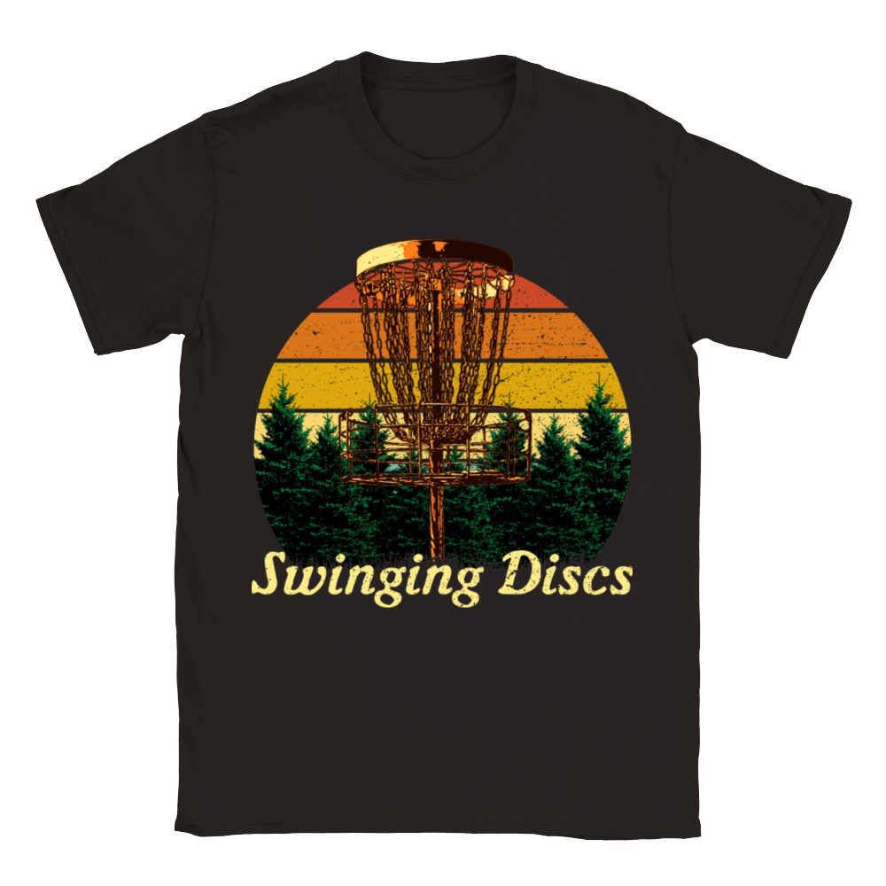 Swinging Discs in Baskets Sports Disc Golf Games G Classic Kids Crewneck T-shirt