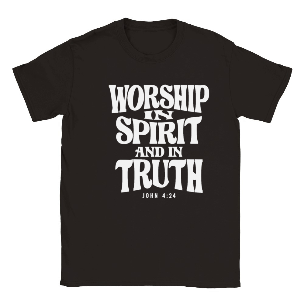 Worship in Spirit and in Truth - Christian Quote Classic Kids Crewneck T-shirt