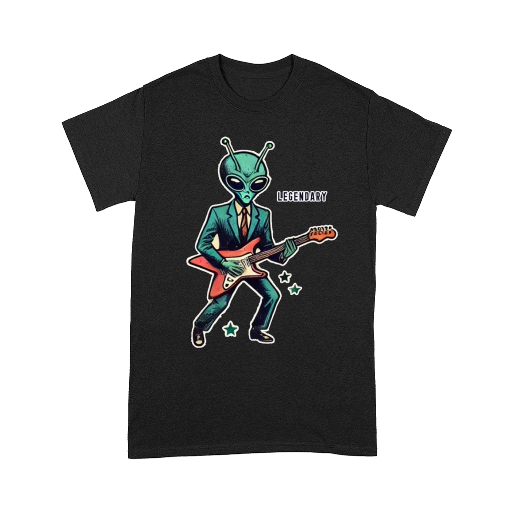 Vintage Cartoon Alien Rockstar in Cosmic Performan Comfort T-shirt