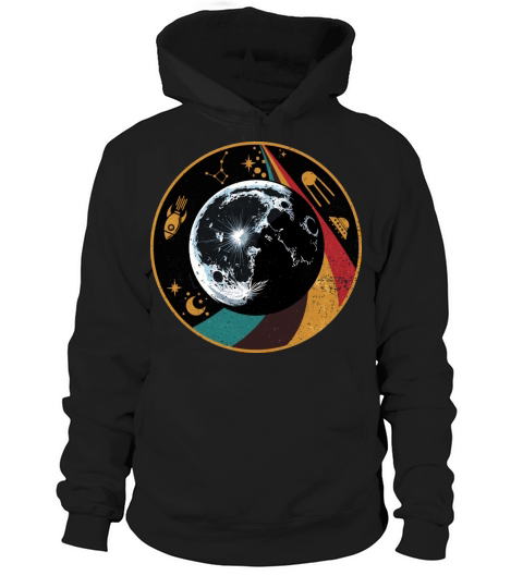 Moon - Planet Vintage Hoodie Unisex