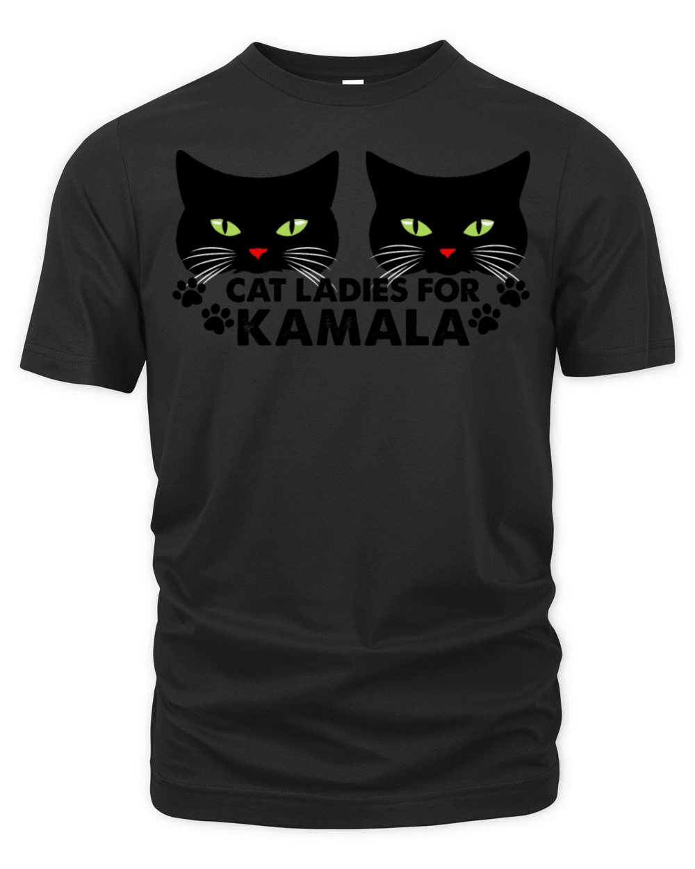 Cat Ladies for Kamala black cat design Organic Unisex T-shirt