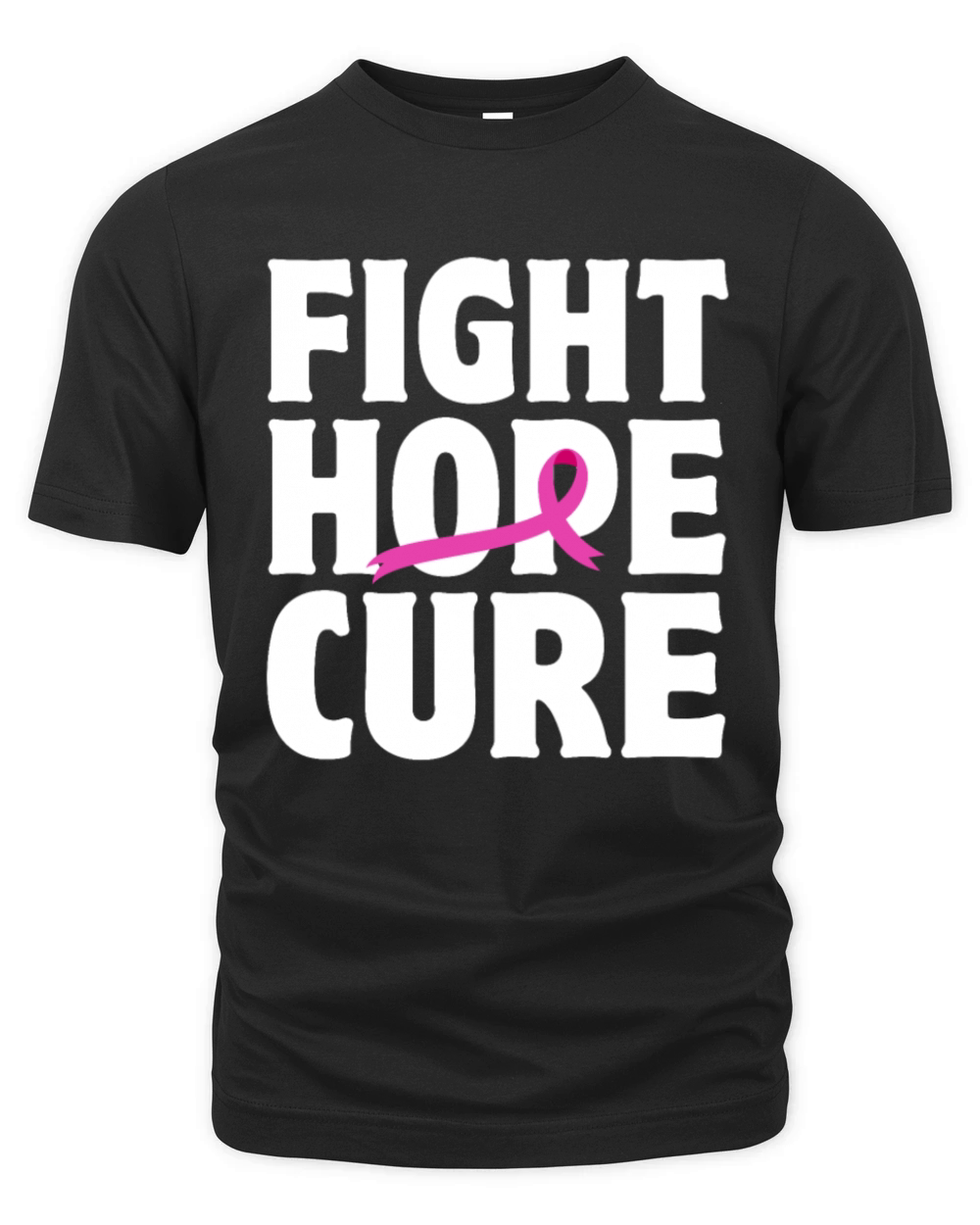 Fight Hope Cure Support Breast Cancer Organic Unisex T-shirt