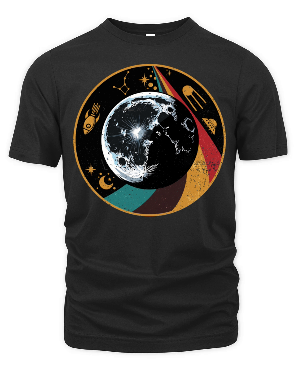 Moon - Planet Vintage Organic Unisex T-shirt