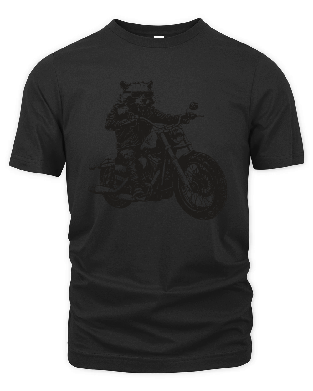 Raccoon Biker Motorcycle Racoon Chopper Moto Organic Unisex T-shirt