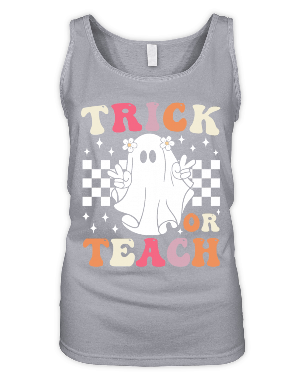 Groovy Trick or Teach Halloween Teacher Organic Women's Tank Top