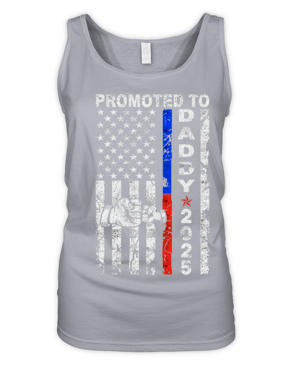 Promoted To Daddy Est 2025 First Time Dad Vintage Organic Women's Tank Top