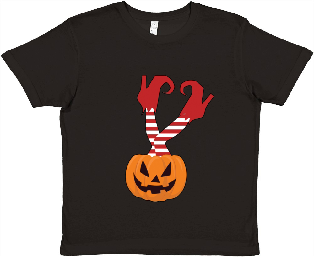 Pumpkin Witch Legs Wicked Retro Halloween Movie Premium Kids Crewneck T-shirt