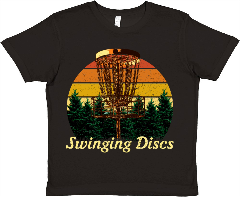Swinging Discs in Baskets Sports Disc Golf Games G Premium Kids Crewneck T-shirt