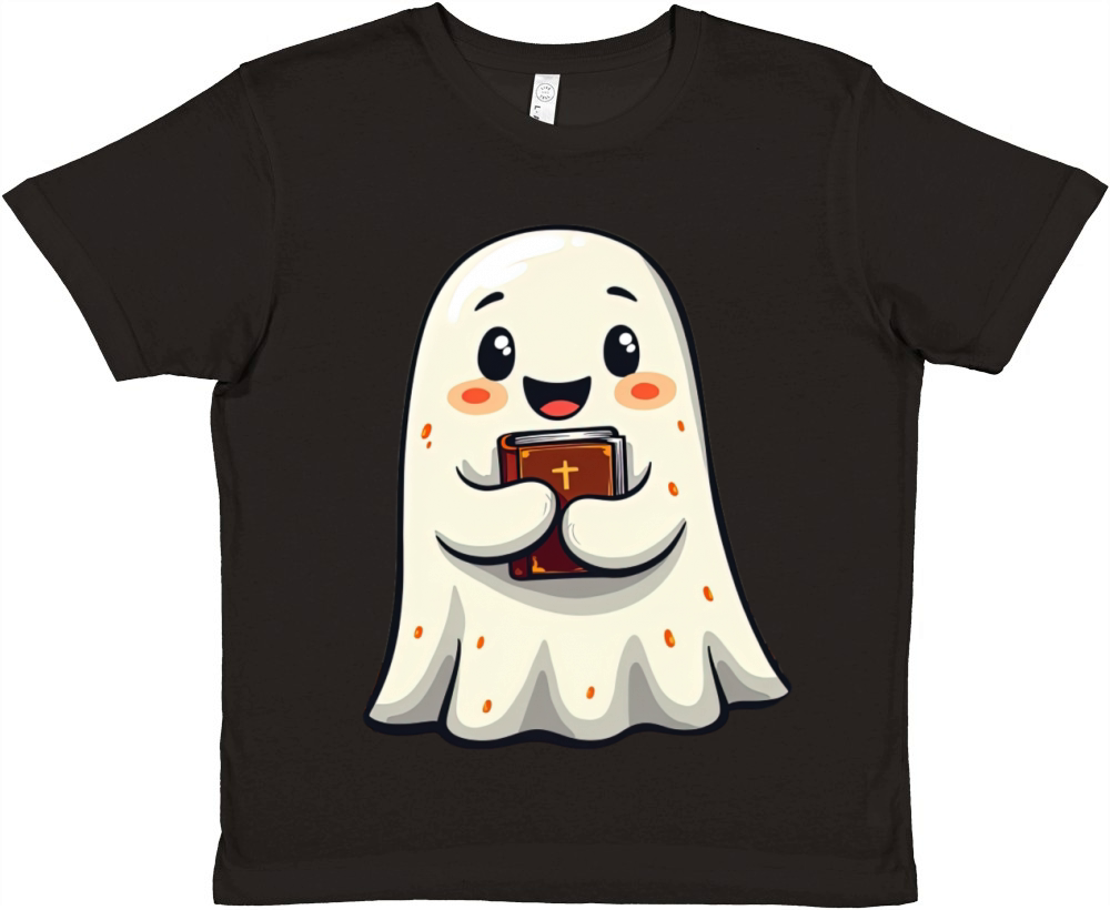 "Vintage Spooky Holy Ghost Halloween Shirt Premium Kids Crewneck T-shirt
