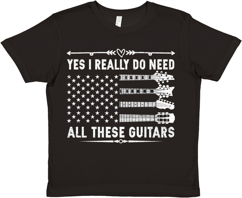 Yes I Really Do Need All These Guitars T-shirt Premium Kids Crewneck T-shirt