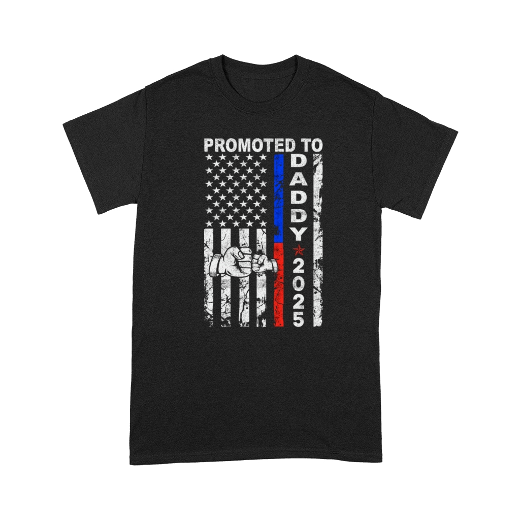 Promoted To Daddy Est 2025 First Time Dad Vintage Premium T-shirt