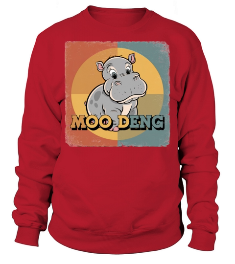Cute Baby Hippo Moo Deng Thailand Hippopotamus Sweatshirt Unisex