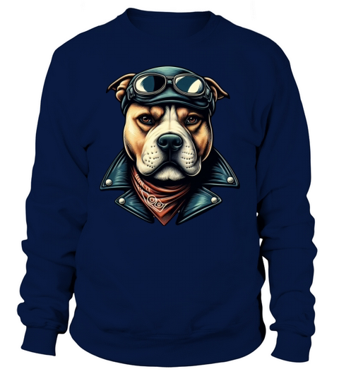 Vintage Pitbull Biker Sweatshirt Unisex