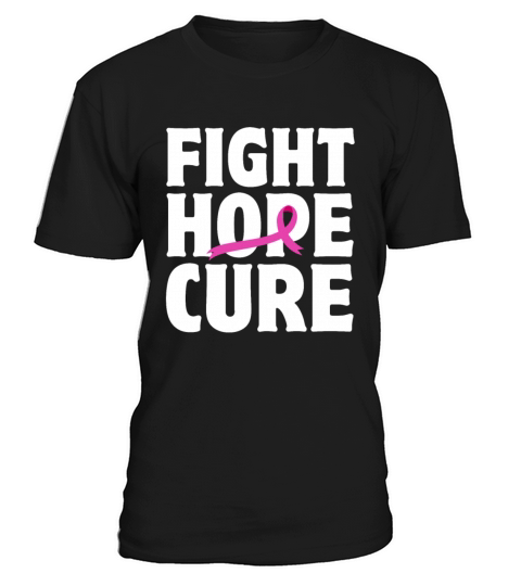 Fight Hope Cure Support Breast Cancer T-Shirt Unisex
