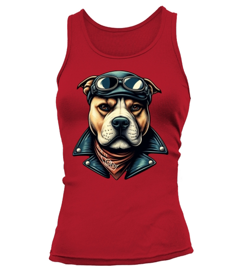 Vintage Pitbull Biker Tank top Woman