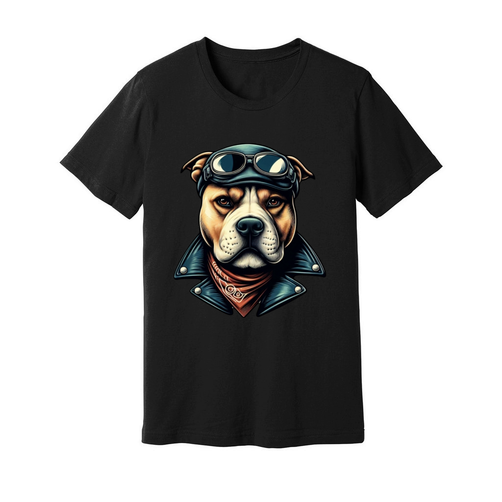 Vintage Pitbull Biker Unisex Jersey Tee