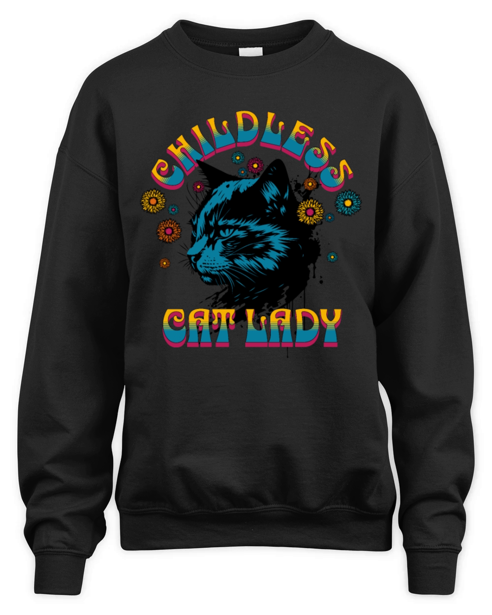 childlss cat lady for kamala harris 2024 Unisex Premium Crewneck Sweatshirt
