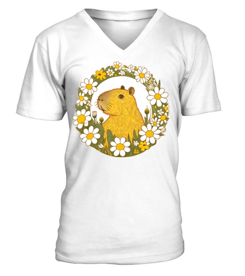 Capybara V-Neck T-shirt