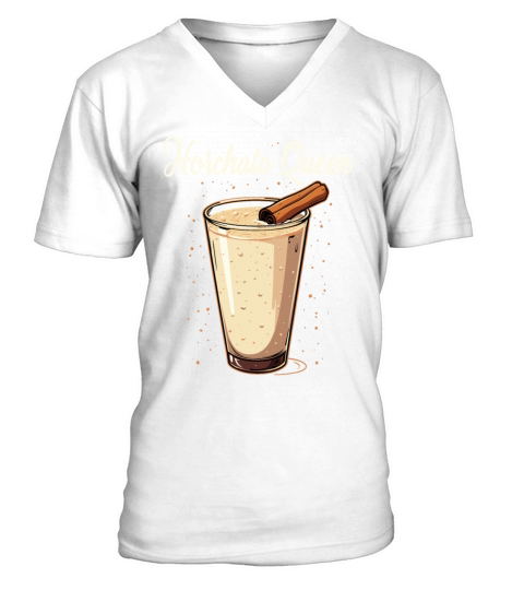 Vintage Retro Style Horchata Mexican Drink Summer V-Neck T-shirt