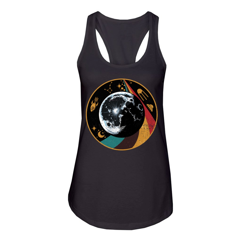 Moon - Planet Vintage Women's Racerback Tank