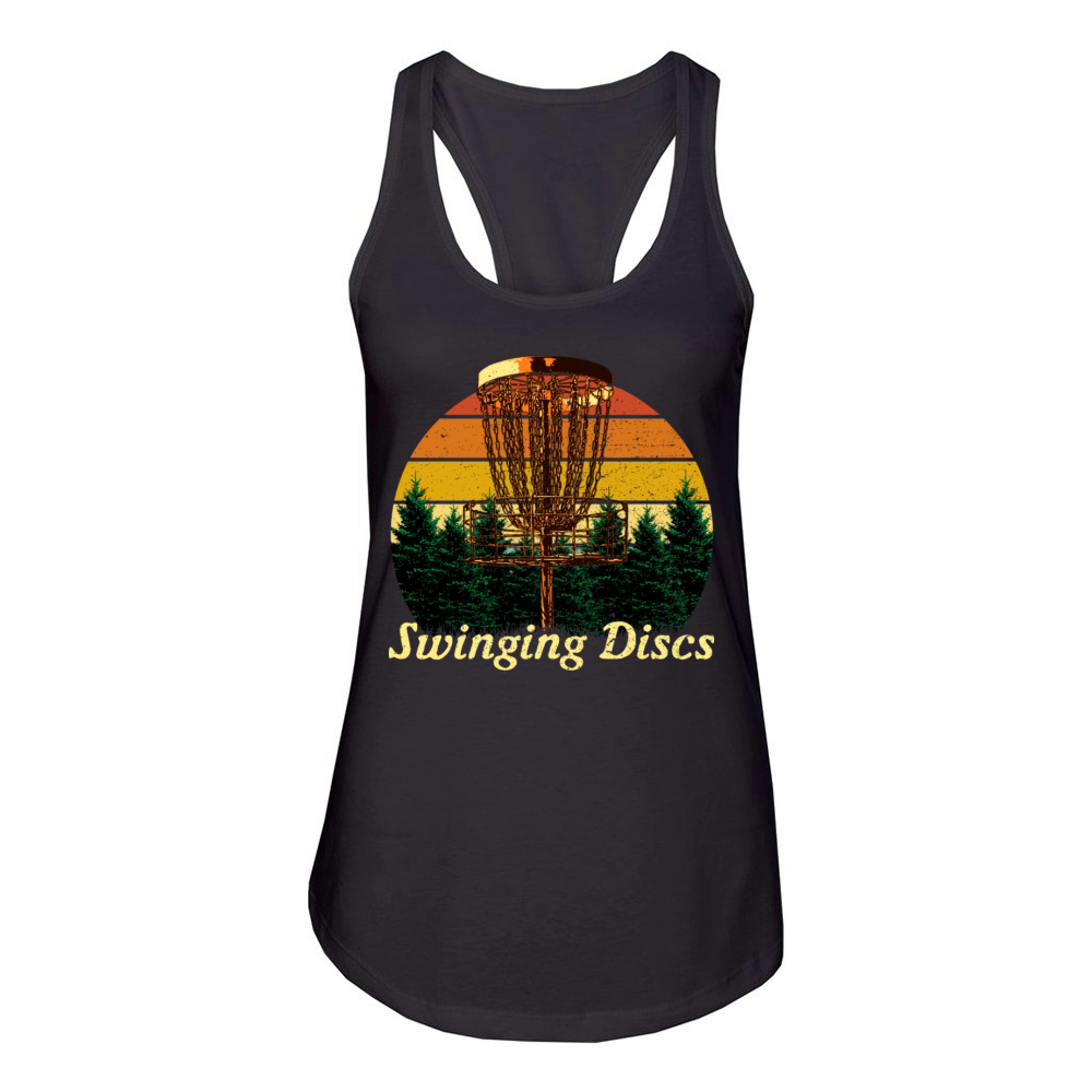 Swinging Discs in Baskets Sports Disc Golf Games G Women's Racerback Tank